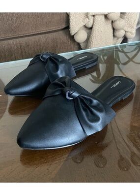 ☀️ George ☀️ black dressy bow flats